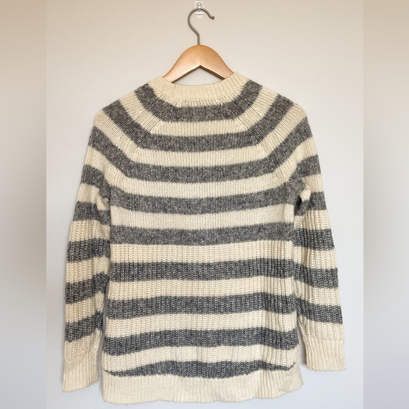 Stripe Sweater with Contrast Empire Waist Knit - Picture 2 of 4